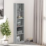 vidaXL Bibliothèque 5 niveaux Sonoma gris 40x24x175 cm