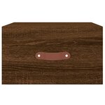 vidaXL Table de chevet murale chêne marron 35x35x20 cm
