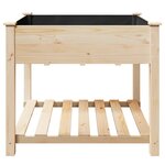 Jardinière vidaXL avec étagère 90x90x76 cm en bois massif de sapin