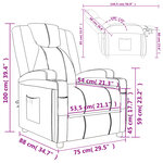 vidaXL Fauteuil de massage Noir Similicuir
