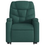 vidaXL Fauteuil inclinable électrique vert foncé tissu
