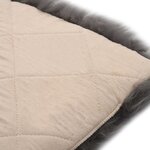 vidaXL Coussins de chaise 2 Pièces Gris clair 40x40 cm Mouton véritable