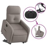 vidaXL Fauteuil inclinable taupe tissu