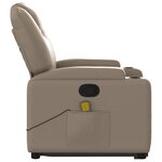 vidaXL Fauteuil inclinable de massage Cappuccino Similicuir