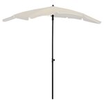 vidaXL Parasol de jardin avec mât 200x130 cm Sable