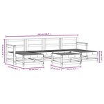 vidaXL Salon de jardin 7 Pièces bois massif douglas