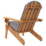 vidaXL Chaise de jardin Adirondack avec coussins bois massif d'acacia