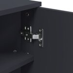 vidaXL Armoire de bain à miroir d'angle gris 30x24x60 cm