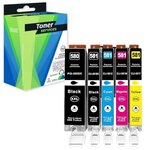 Compatible Canon PGI580XXL/CLI581XXL Pack 5 cartouches Noires/couleurs
