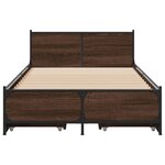 vidaXL Cadre de lit et tiroirs chêne marron 100x200 cm bois ingénierie