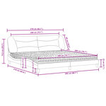 vidaXL Lit avec matelas marron 200x200 cm similicuir