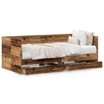 vidaXL Canapé avec tiroir Bois ancien Bois d'ingénierie 75 x 190 cm