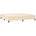 vidaXL Sommier à lattes de lit avec matelas Crème 200x200 cm Tissu