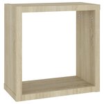 vidaXL Étagères cube murales 2 Pièces chêne sonoma 30x15x30 cm