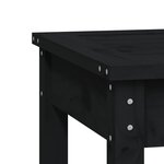 vidaXL Banc de jardin à 2 places noir 159 5x44x45cm bois massif de pin