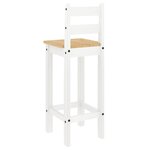 vidaXL Chaises de bar lot de 2 blanc bois de pin solide