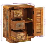 vidaXL Buffet avec 3 tiroirs 55x30x70 cm bois de récupération massif