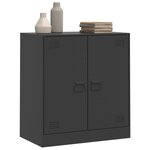 vidaXL Buffet noir 67x39x73 cm acier