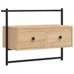 vidaXL Meuble TV mural chêne sonoma 60 5x30x51 cm bois d'ingénierie