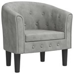vidaXL Chaise cabriolet gris clair velours