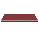 vidaXL Auvent rétractable automatique avec LED bordeaux 450x300 cm