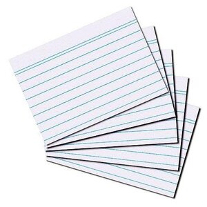 Pqt de 100 Fiches bristol 170g A6 lignées Blanc HERLITZ