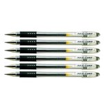 Stylo à bille G1 GRIP pointe fine encre gel noire x 6 PILOT