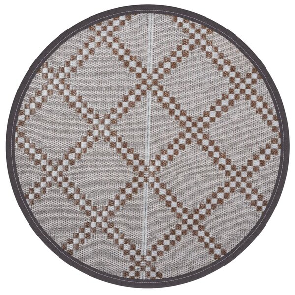 vidaXL Tapis d'extérieur marron Ø200 cm PP