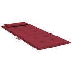 vidaXL Coussins de chaise à dossier haut lot de 4 rouge bordeaux