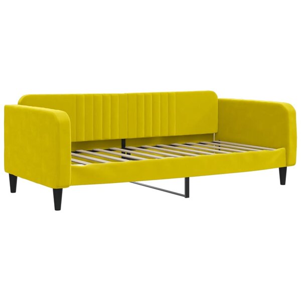 vidaXL Lit de repos jaune 100x200 cm velours