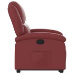 vidaXL Fauteuil inclinable Rouge bordeaux Similicuir