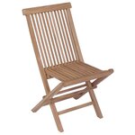 vidaXL Meuble à dîner de jardin 9 Pièces et chaises pliables Teck solide