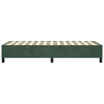 vidaXL Cadre de lit Vert foncé 100x200 cm Velours