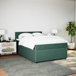 vidaXL Sommier à lattes de lit et matelas Vert foncé 160x200cm Velours