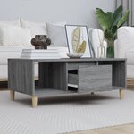 vidaXL Table basse Sonoma gris 90x50x36 5 cm Bois d'ingénierie
