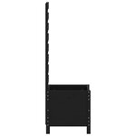 vidaXL Jardinière avec support noir 39x39 5x114 cm bois de pin massif