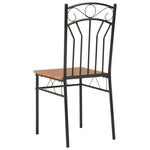 vidaXL Chaises à manger lot de 6 marron MDF