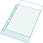 Sachet de 10 pochettes perforées polypropylène grainé format écolier 17x22cm EXACOMPTA