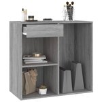 vidaXL Armoire cosmétique Sonoma gris 80x40x75 cm Bois d'ingénierie