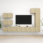 vidaXL Ensemble de meubles TV 8 Pièces Chêne sonoma Bois d'ingénierie