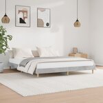 vidaXL Cadre de lit gris béton 120x200 cm bois d'ingénierie
