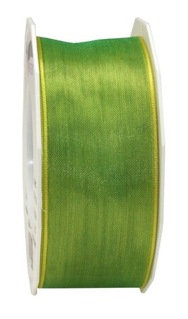 Organza four seasons 25-m-rouleau 40 mm  vert citron laitonné