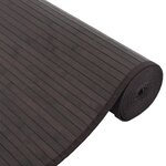 vidaXL Tapis rectangulaire marron foncé 80x400 cm bambou