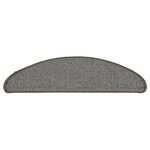 vidaXL Tapis de marches d'escalier 15 Pièces Gris 65x21x4 cm