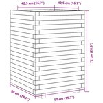 vidaXL Jardinière 50x50x72 cm bois de pin imprégné