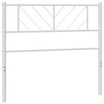 vidaXL Tête de lit métal blanc 75 cm