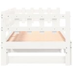vidaXL Lit coulissant Blanc 2x(90x190) cm Bois de pin massif