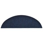 vidaXL Tapis d'escalier autocollants 15 Pièces Bleu 56x17x3 cm Aiguilleté