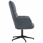 vidaXL Chaise de relaxation Gris foncé Velours