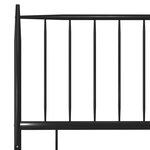 vidaXL Cadre de lit Noir Métal 90x200 cm